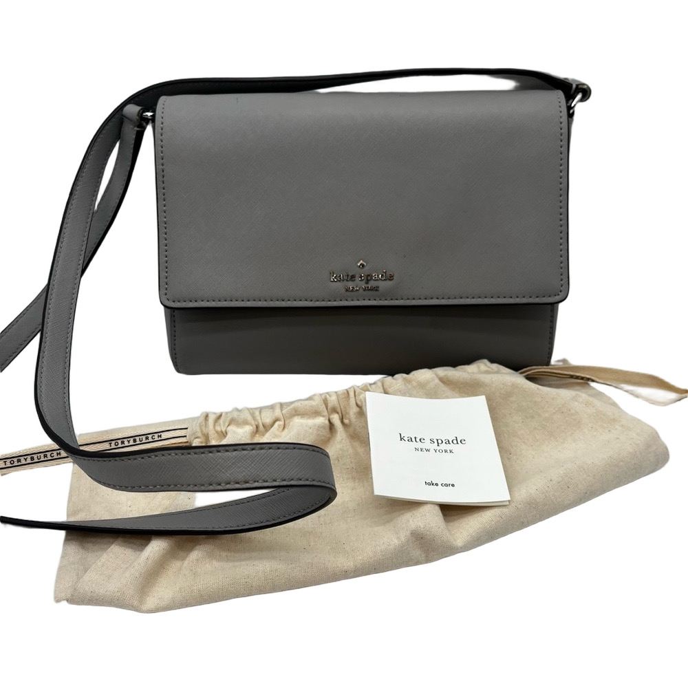 Kate Spade Cove Street Dody Nimbus Gray Crossbody Bag wkru6624 Snap Closure